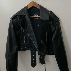 ZARA Oversized leather jacket